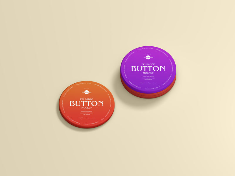 Pin Badge Button Mockup