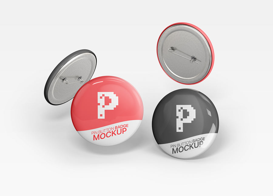 Pin Button Badge Mockup