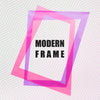 Pink And Violet Modern Frames Mock-Up Psd