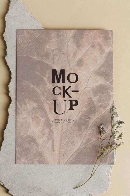 Pink Blank Paper Mockup Psd