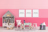 Pink Child Room With Frame Mockup Psd