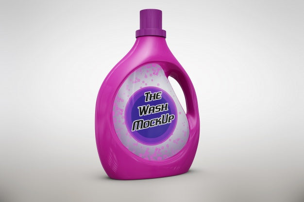 Pink Detergent Packaging Mock Up Psd