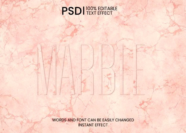 Pink Marble Text Effect Psd