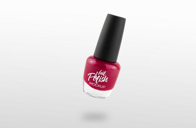 Pink Nail Polish Mockup Psd
