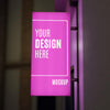 Pink Night Business Sign Mock-Up Psd