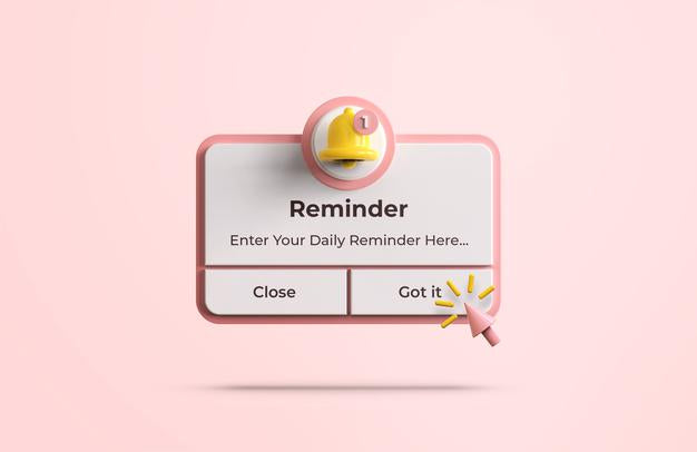 Pink Reminder In 3D Design Mockup Psd