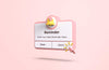 Pink Reminder Interface In 3D Design Mockup Psd