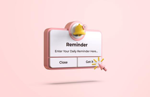 Pink Reminder Interface In 3D Design Mockup Psd