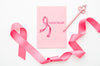 Pink Ribbon And Key Cancer Awareness Mock-Up Psd