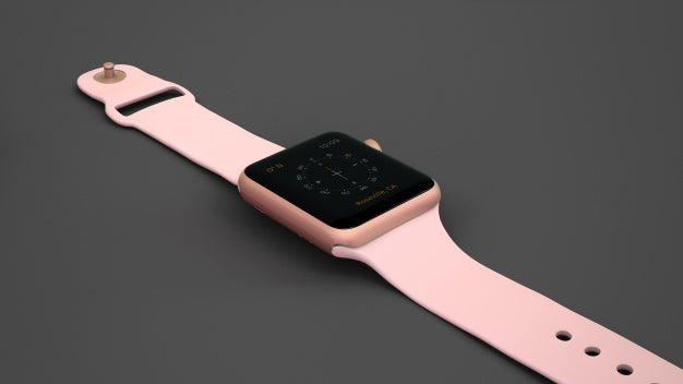Pink Smartwatch Mockup Psd