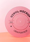 Pink Vinyl Record Mockup Psd