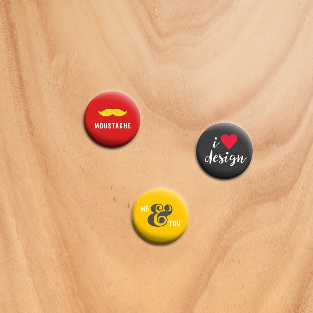 Pins Mock Up Design Psd