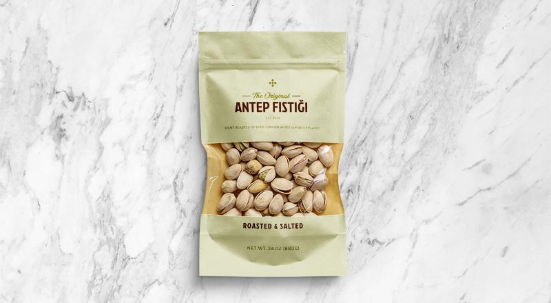 Pistachio Window Pouch Packaging Mockup Psd