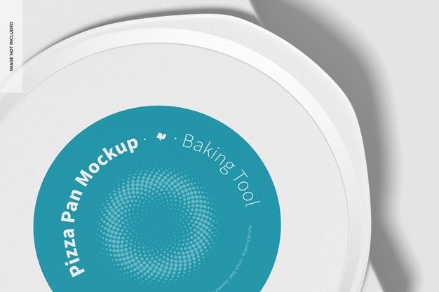 Pizza Pan Mockup, Close Up Psd