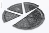 Pizza Plates Mockup, Perspective View Psd