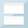 Plain Paper Envelope Design Mockup Vector Psd