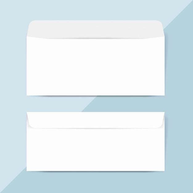 Plain Paper Envelope Design Mockup Vector Psd