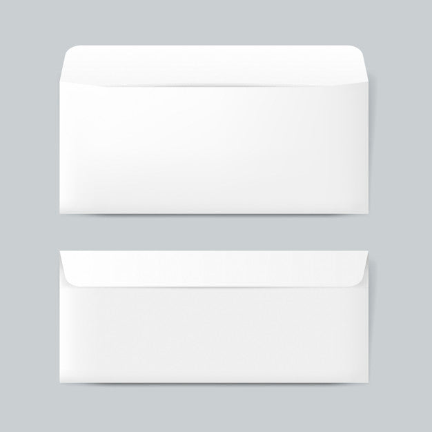 Plain Paper Envelope Design Mockup Vector Psd