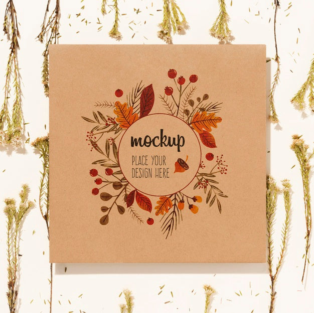 Plants Arrangement Autumnal Mock-Up Psd