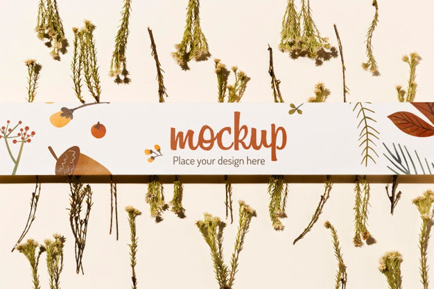 Plants Composition Autumnal Mock-Up Psd