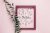 Plants Composition Mock-Up With Frame Psd