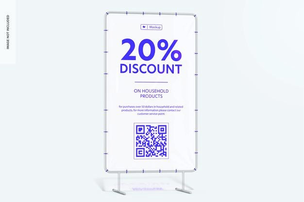 Plastic Advertising Stand Mockup Psd