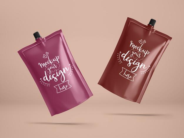 Plastic Bag, Foil Pouch Bag Packaging. Package For Branding And Identity. Ready For Your Design Psd