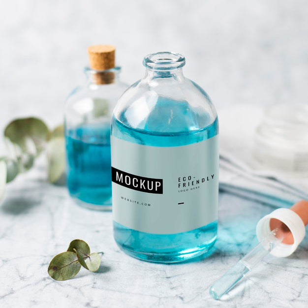 Plastic Bottle Mock Up On Table Psd