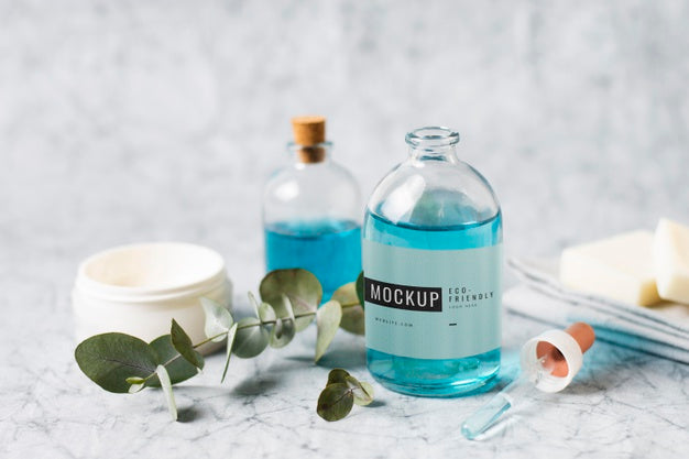 Plastic Bottle Mock Up On Table Psd