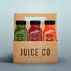Plastic Bottles Of Organic Smoothie In Cardboard Boxes Front View Psd