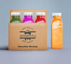 Plastic Bottles Of Organic Smoothie In Cardboard Boxes Psd