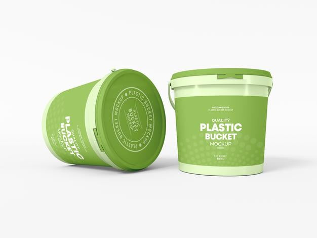 Plastic Bucket Packaging Mockup Psd
