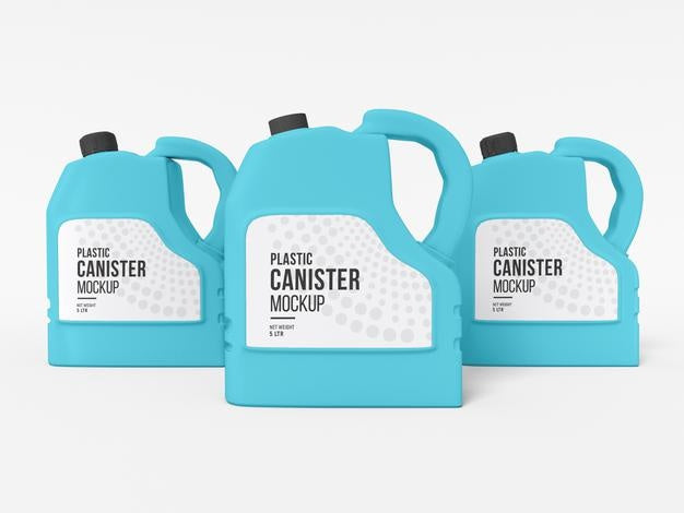 Plastic Canister Mockup Psd