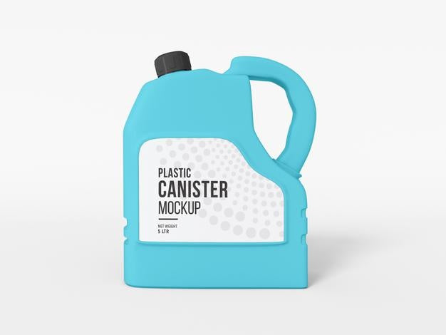 Plastic Canister Mockup Psd