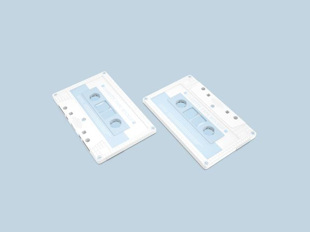 Plastic Cassette Tapes Mockup Psd