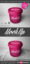 Plastic Container Packaging Mock-Up In Psd
