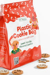 Plastic Cookie Bag Mockup, Close Up Psd