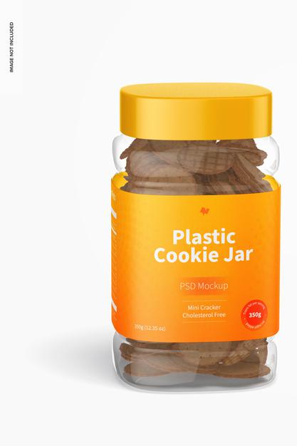 Plastic Cookie Jar Mockup Psd