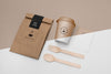 Plastic Cup And Paper Bag With Coffee Mock Up Psd