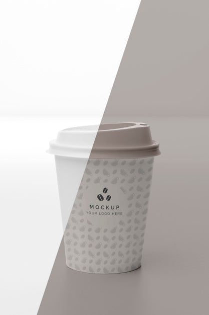 Plastic Cup With Coffee Mock Up On Table Psd