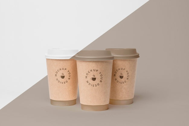 Plastic Cup With Coffee Mock Up On Table Psd