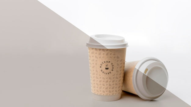 Plastic Cup With Coffee Mock Up On Table Psd