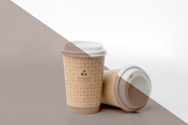 Plastic Cup With Coffee Mock Up On Table Psd