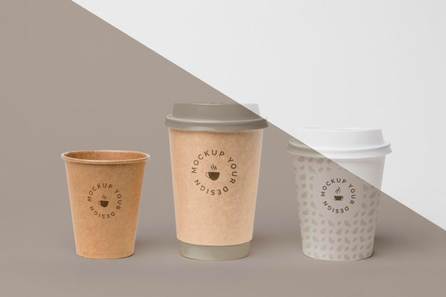 Plastic Cup With Coffee Mock Up On Table Psd