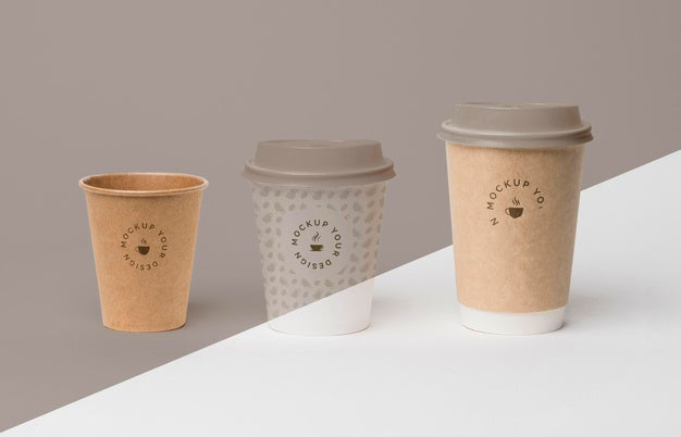 Plastic Cup With Coffee Mock Up On Table Psd