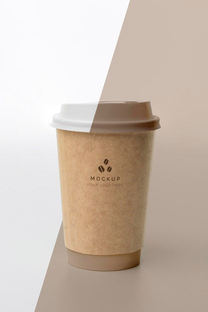 Plastic Cup With Coffee Mock Up On Table Psd