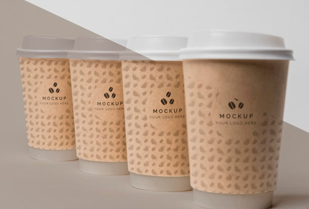 Plastic Cup With Coffee Mock Up On Table Psd