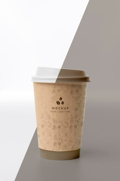 Plastic Cup With Coffee Mock Up On Table Psd