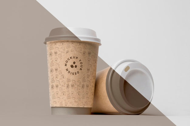 Plastic Cup With Coffee Mock Up On Table Psd