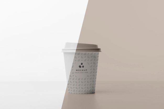 Plastic Cup With Coffee Mock Up On Table Psd